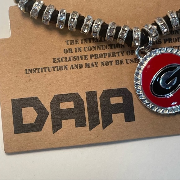 Silver and Red Collegiate Pendant Necklace - Picture 3 of 5